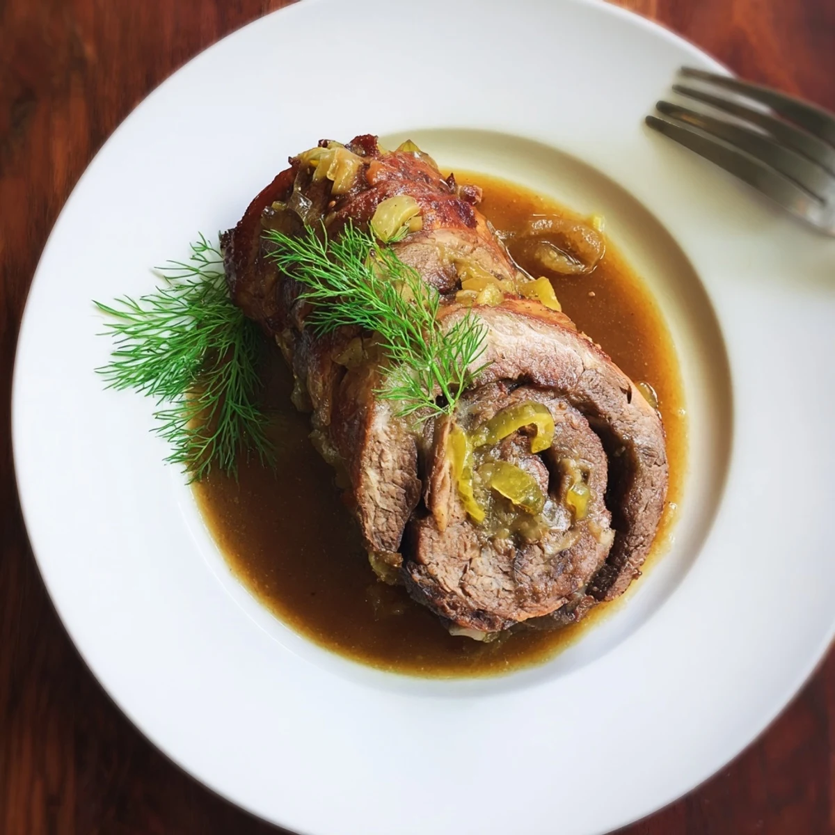 Beef Rouladen mit Bacon Zwiebel