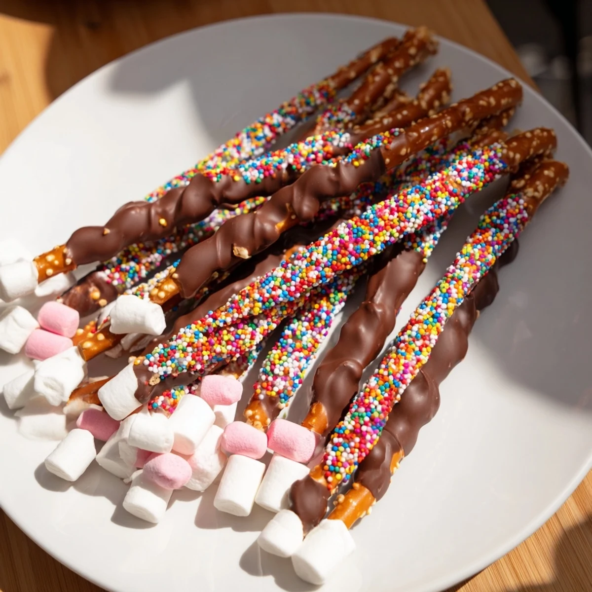 Delicious Magical Wand Candy Board, with chocolate-dipped pretzel wands, perfect for a magical movie night snack.