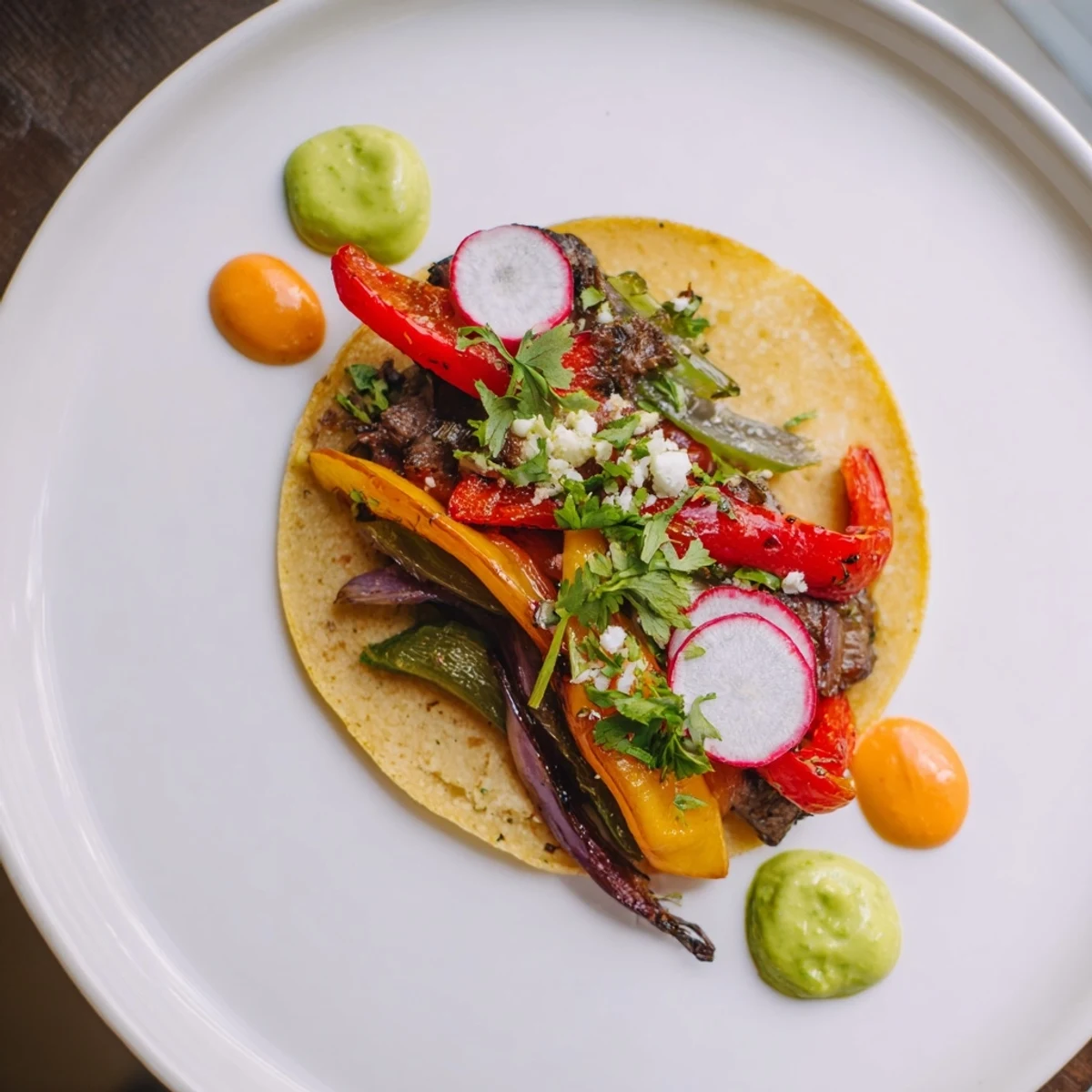A Southwestern feast: the Desert Bloom Cactus Taco Board with vibrant toppings and fresh cilantro.