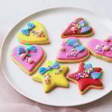 Herz Stern Kekse Schleifen