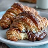 Flaky Sauerteig Croissants Schokolade