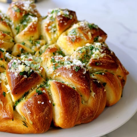 Sternbrot mit Knoblauchbutter