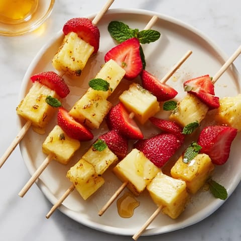 Fruchtspieße mit Ananas Erdbeeren #101