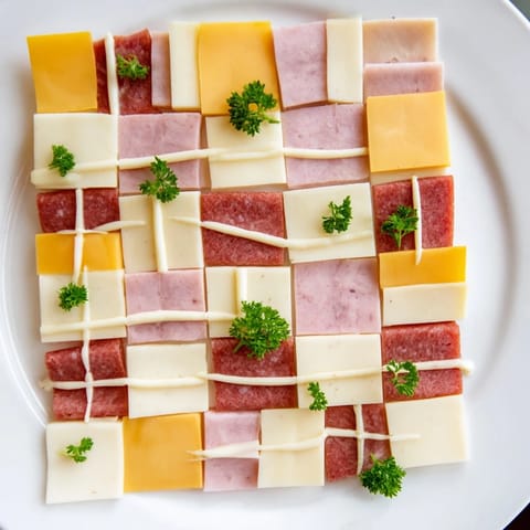 Bunte Fleisch-Käse Platte