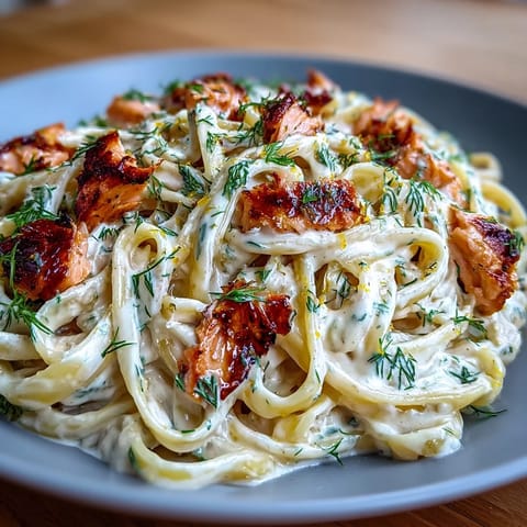 Creamy Salmon Pasta with flaked hot-smoked salmon, fresh dill, and lemon zest served in a skillet