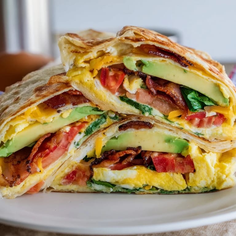 Delicious crispy breakfast wrap, a perfect handheld meal with scrambled eggs and cheddar cheese.