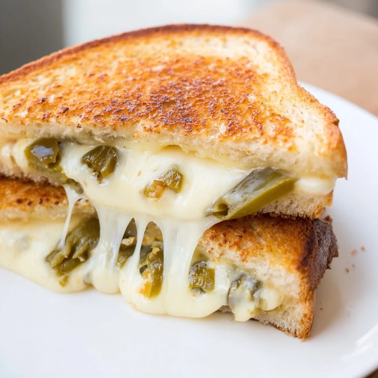 Scharfes Jalapeño Pepper Jack Grilled Cheese mit cremigem Pepper Jack und würzigen Jalapeños.