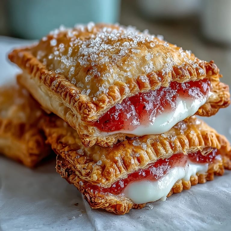 Freshly baked Guava and Cream Cheese Pastelitos, golden pastry with a sweet guava and cream cheese filling.