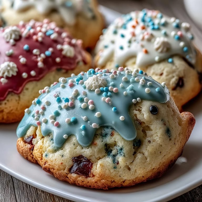 Süße Zuckerplätzchen in Osterform, mit zarter Pastell-royal-Glassur verziert.