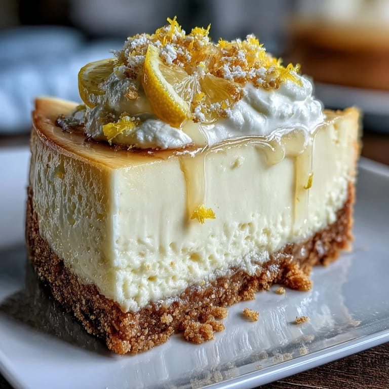Kühle Limoncello-Cheesecake-Riegel mit zitroniger Füllung und knusprigem Graham-Cracker-Boden.