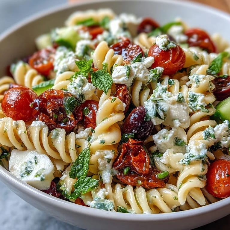 Easy Picnic Pasta Salad mit buntem Gemüse